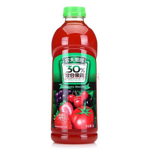 农夫果园 30%果蔬汁饮料 番茄 草莓 樱桃李 葡萄 黑加仑 苹果1l/瓶